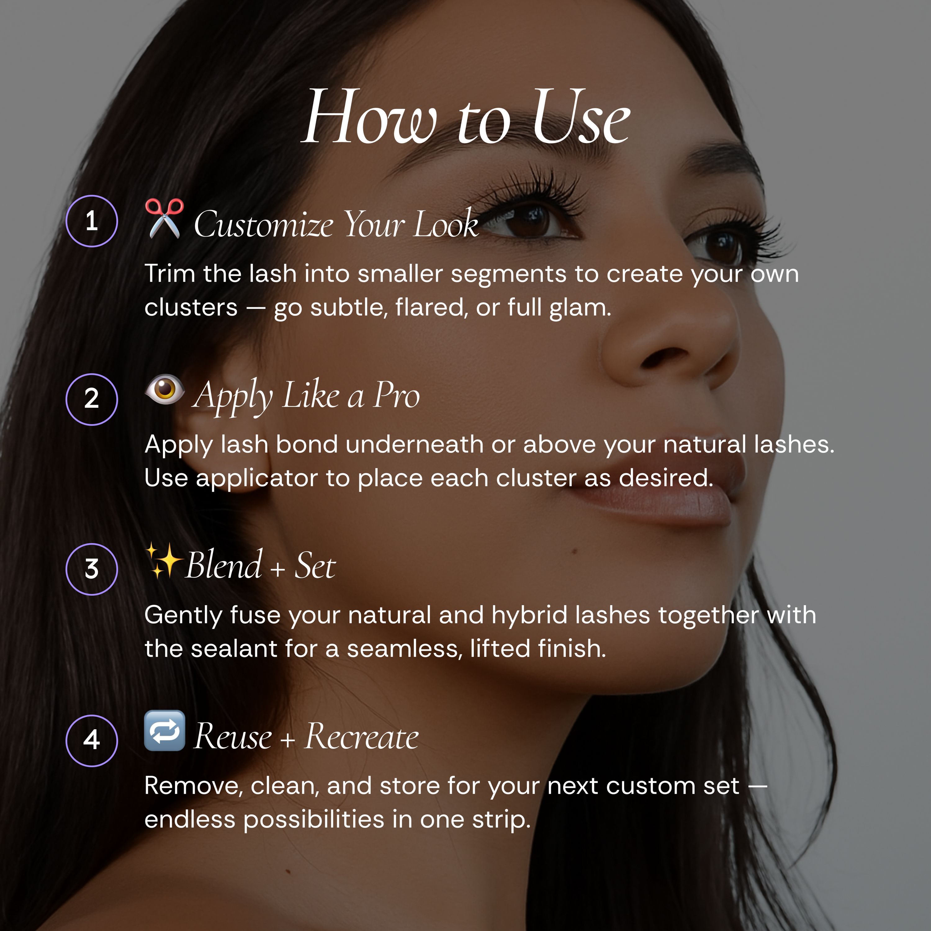 CELESTE Silk Hybrid Lashes, Natural Wispiness