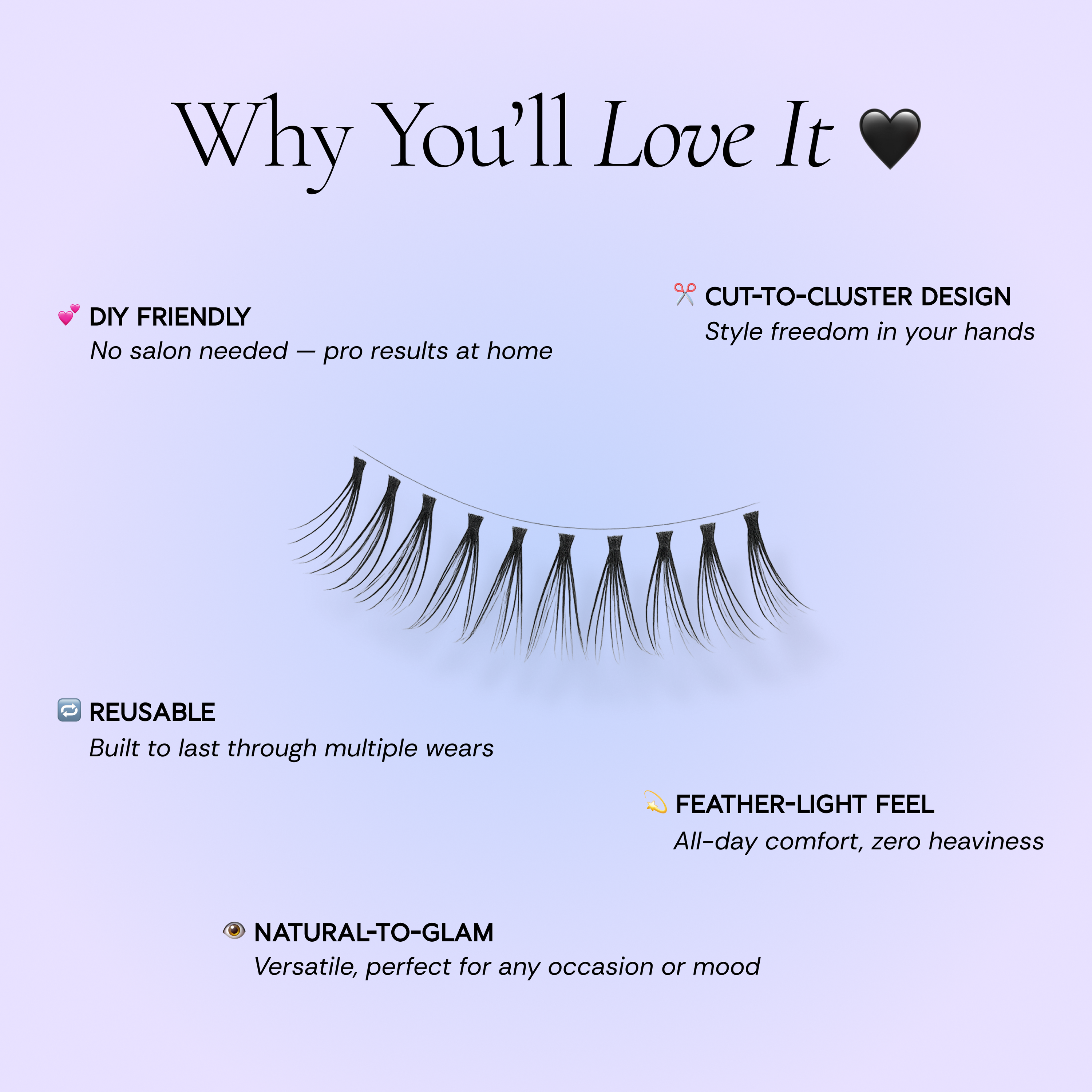 CELESTE Silk Hybrid Lashes, Natural Wispiness