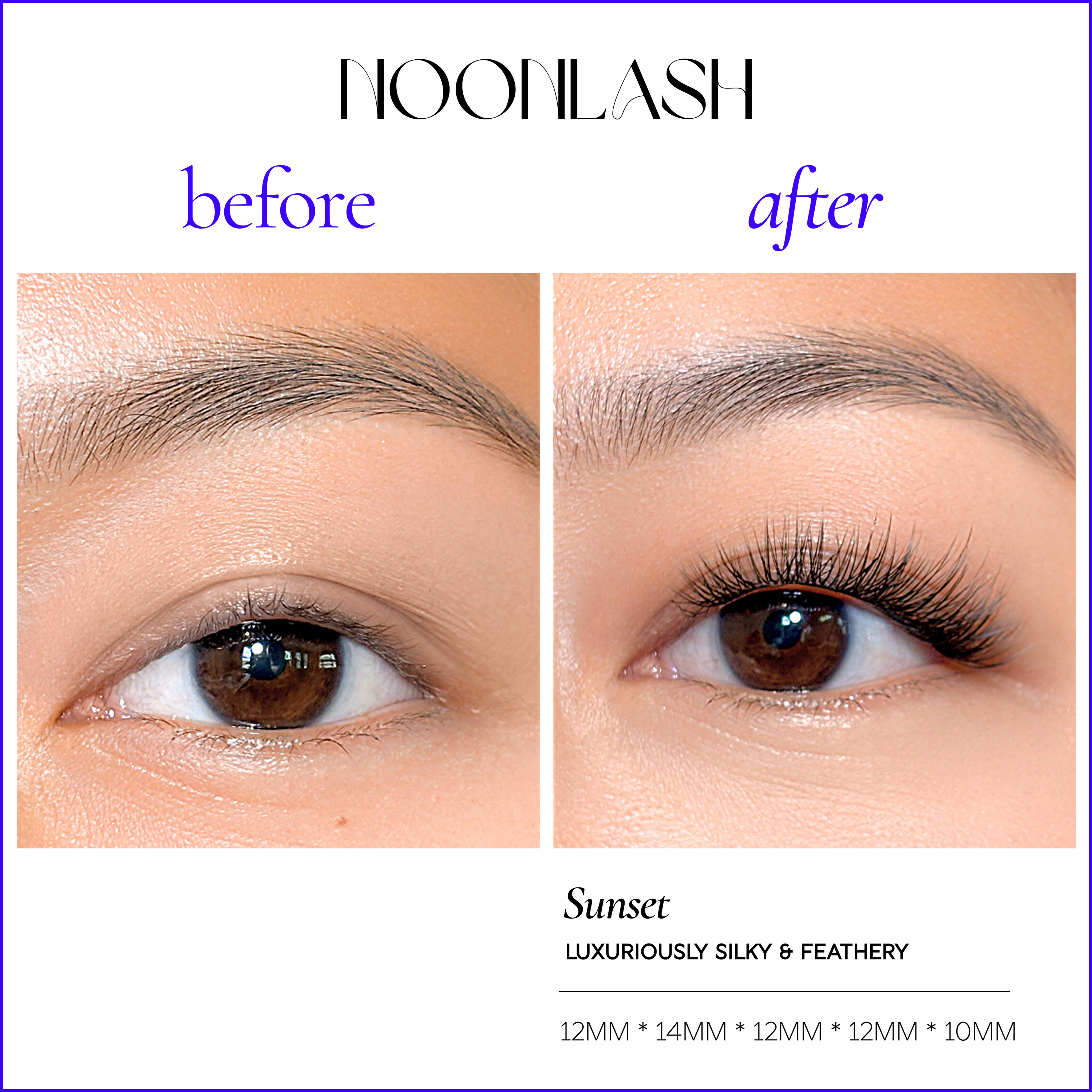 SUNSET Silk Lashes, Feathery Volume